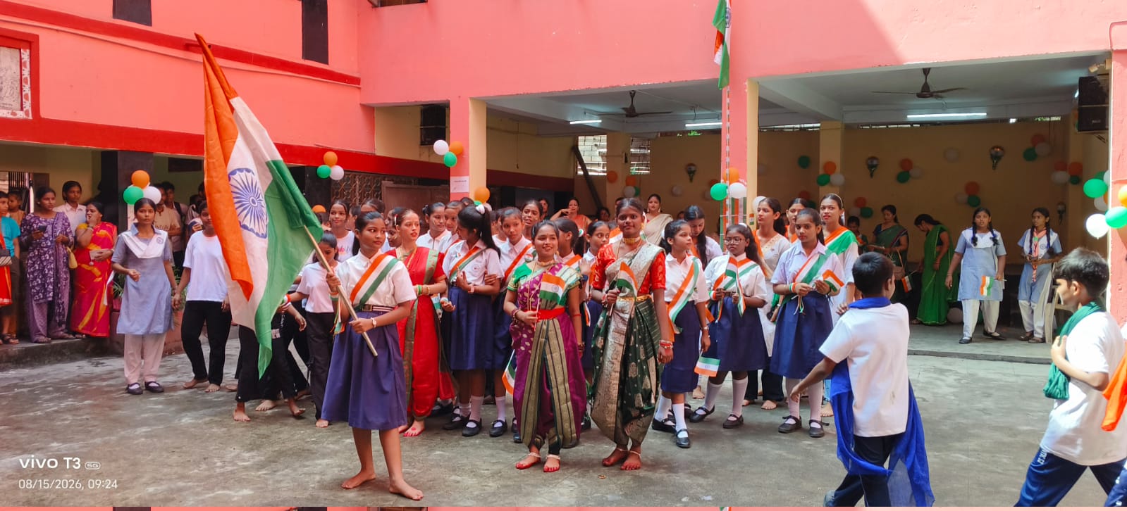 Students playing a team sport